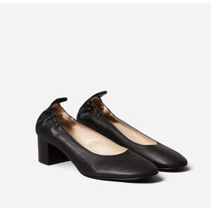 Everlane Womens The Italian Leather Day Heel Size 8 Black NWOB FLAW